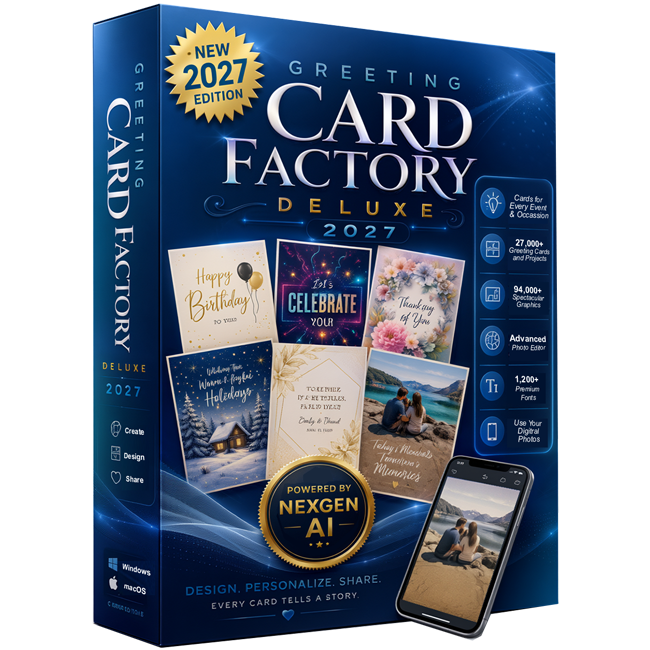 Greeting Card Factory Deluxe 2027 - Win/Mac